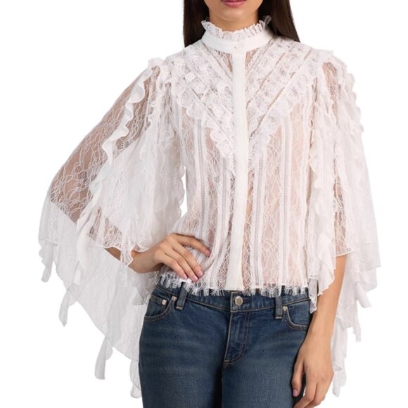 Alice and Olivia Rheba Mock Neck Top - Picture 1 of 5